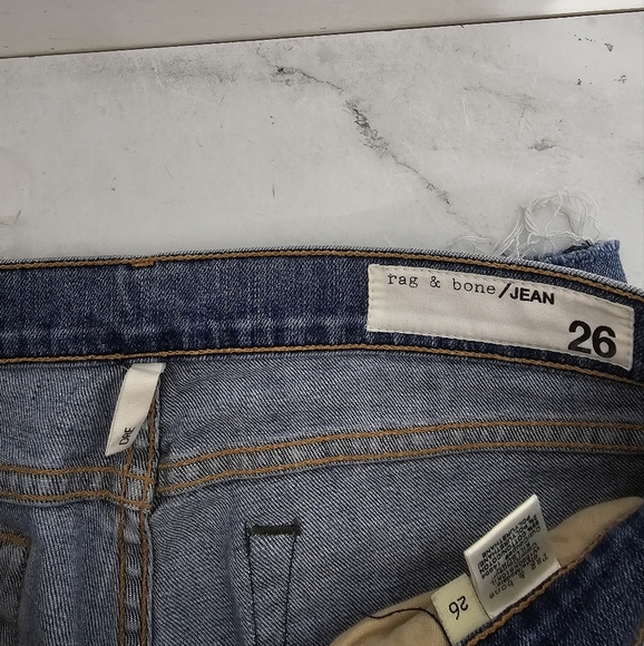 Rag & Bone DRE Straight Leg Army Pocket  Blue Jeans 26 Preowned - Picture 8 of 9
